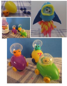 mini cars and rocket eggs