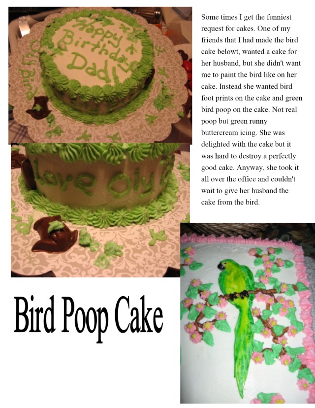 bird poop cake