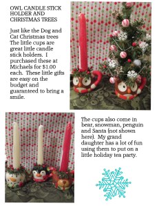 Owl Candle and Christmas tree