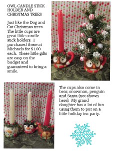 Owl Candle and Christmas tree