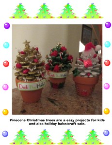 Pinecone xmas trees