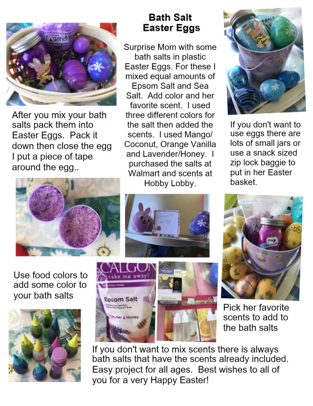 Bath salt easter eggs