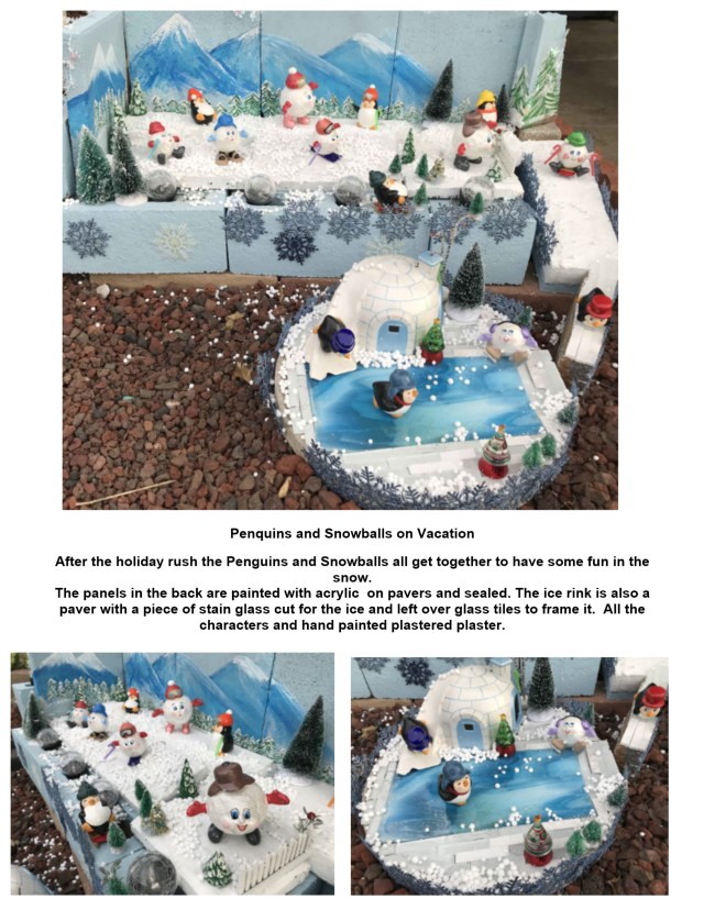 penquin and snowballs