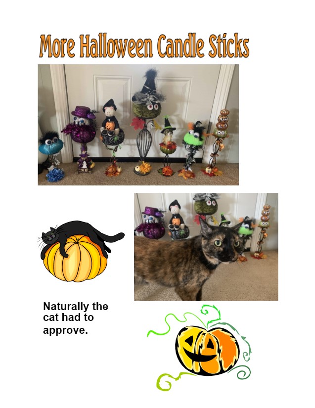 more Halloween candle sticks